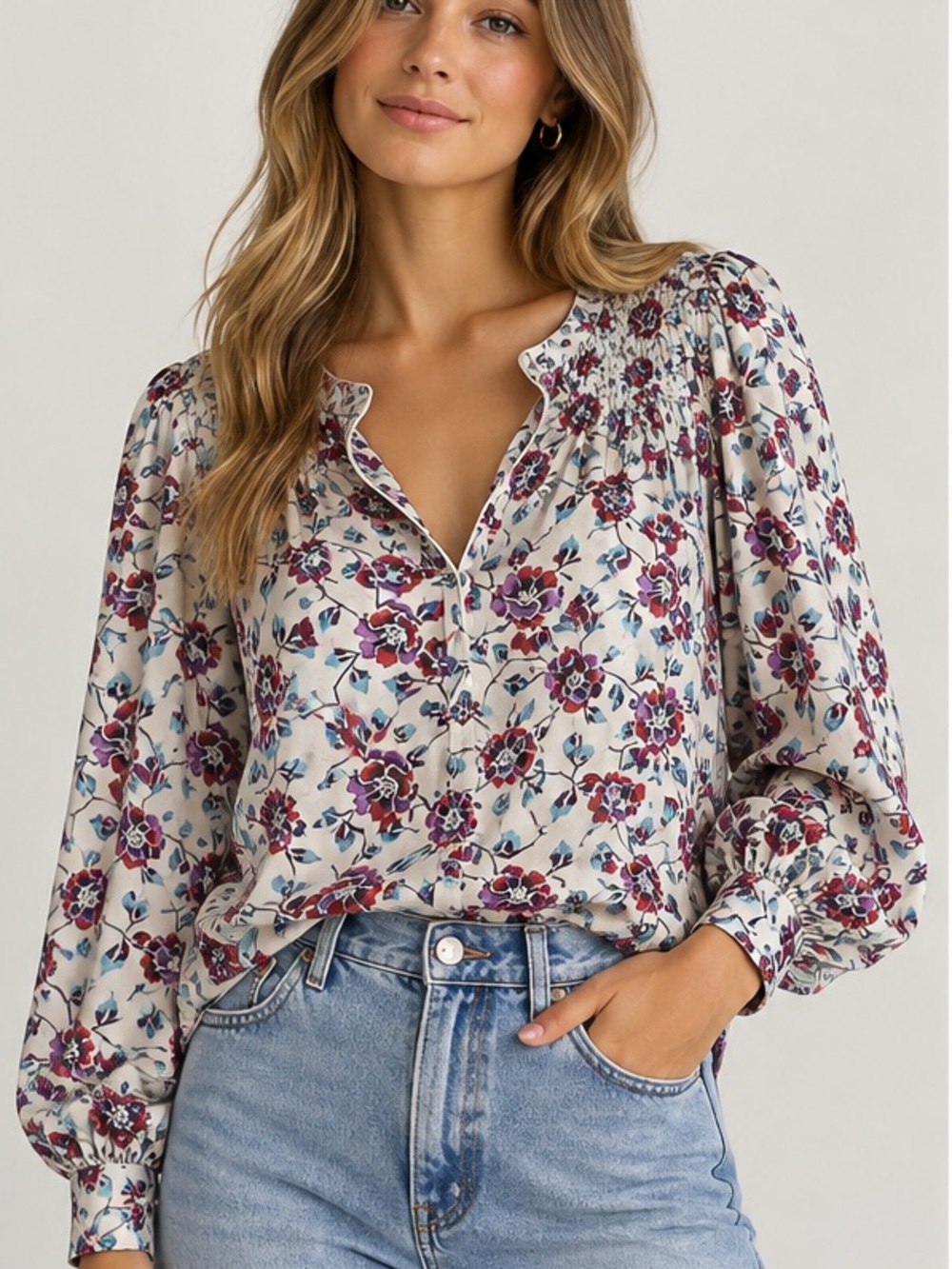 Isabel Marant Silk Floral Print Blouse